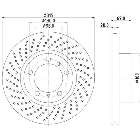 Pagid Brakes Front Brake Rotor, 355125051 355125051